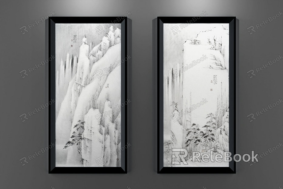 New Chinese Landscape Painting Decorative Painting model