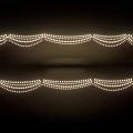 Decorative Lights Wavy String Design With Small White Lights For Festive Party Decoration