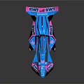 Colorful Alpine BWT Race Car With Blue Pink Livery And Aerodynamic Design