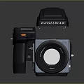 Professional 3D Rendered Digital Camera Body Featuring Detachable Lens Viewfinder And Control Buttons