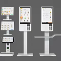 Modern Self Service Kiosks as Public Facilities With Multiple Designs Touchscreen Displays And Payment Options