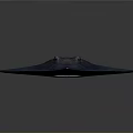 Blue Ray With Flat Body And Long Tail In Gray Background 3D Rendering