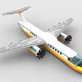 LEGO toy building blocks propeller aircraft transport 3d model