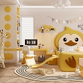 Children's Room Children's Bed Simple Boy's Room Boy's Bed Girl's Room Girl's Bed Toy Furnishings 3d model