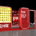 Red Coca Cola Themed Photo Check In Spot With Emoji Wall And Swing