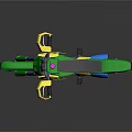 Colorful Toy Motorcycle With Green Yellow Blue Design Sturdy Wheels And Playful Style For Kids
