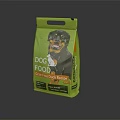 Grain Free Duck Recipe Dog Food with Rottweiler Image in Green Packaging