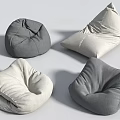 Comfortable Single Person Bean Bag Chairs In Gray And Beige Various Shapes