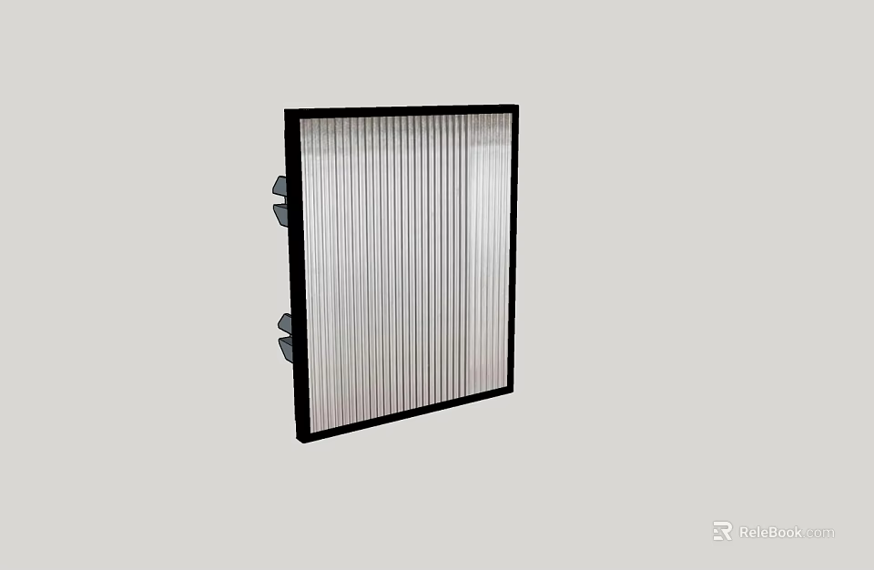 High Efficiency Rectangular Pleated Air Filter With Black Frame For Home Use 3d model 