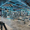 Modern Gym Interior With Various Fitness Equipment