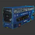 Modern Bus School Bus Box Bus Tourist Bus 3d model