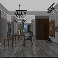 Public Office Space Modern Design With Table Chairs Bookshelves Green Plant And Framed