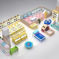 Kids Play Area Mall Store With Colorful Decorations Toy Displays And Interactive Zones