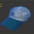 White And Teal Baseball Cap With Corduroy Material And Logo Design For Casual Style