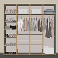 Modern Wardrobe Interior Design With Hanging Rails Drawers And Shoe Storage
