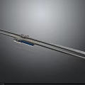 Car Seat Slide Rail System With Silver Metal Tracks And Blue Components