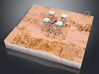 Ancient Historical Ruins Model Featuring Stone Structures And Archaeological Remains 3d model