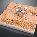 Ancient Historical Ruins Model Featuring Stone Structures And Archaeological Remains 3d model