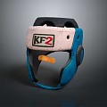 Durable KF2 Protective Helmet Blue And White Safety Design With Comfortable Padding Secure Straps