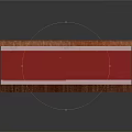Stylish L Shaped Wooden Top Furniture With Red Base For Dining Area
