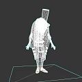 Mystical Fantasy Character Creature With Top Hat Long Coat And Glasses Standing On Black Platform