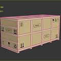 Stacked Wooden Shipping Crates With Fragile Labels And Recycling Symbols