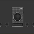 KOCOSA Surround Sound Speaker System With Main Speaker And Four Satellite Speakers