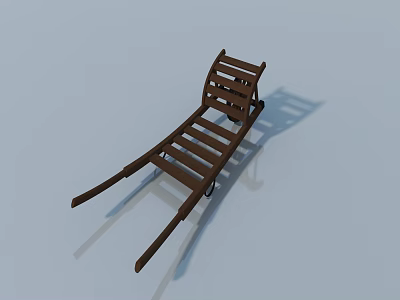 Brown Wooden Slatted Swing Door Design For Home Or Garden Use 3d model