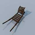 Brown Wooden Slatted Swing Door Design For Home Or Garden Use