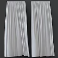 Elegant Soft White Pleated Curtains For Indoor Home Window Decoration