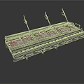 Mechanical Equipment With Long Strip Rail Platform And Multiple Metal Brackets