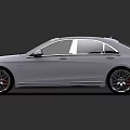 Silver Luxury Sedan Featuring Sleek Exterior Design And Sporty Alloy Wheels Side Profile