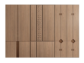 New Chinese Style Wall Panel 3d model