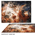 Vibrant Multicolor Abstract Square Rug With Distressed Artistic Design For Home Decor