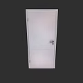 White Single Panel Swing Door With Modern Handle And Lock For Interior Home Use