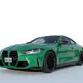 Green BMW M4 Coupe With Sporty Design And Black Alloy Wheels