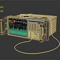 Medical Device Patient Monitor with Vital Signs Display Screen Waveform Graphs Control Buttons Connecting Cables