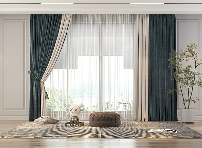 Modern Curtains 3d model