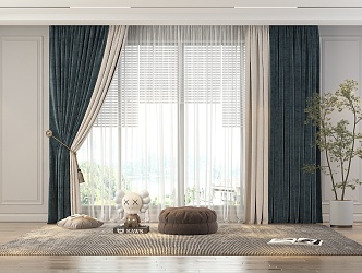 Modern Curtains 3d model