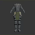 Character Armor Design With Metal Chest Plate Leg Guards And Boots