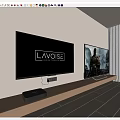 Modern LCD TV display smart screen 3d model