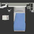 Comprehensive Medical Devices With Hospital Bed Monitor Ceiling Mounted Arm And IV Stand