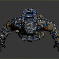 Colorful Camouflage Uniformed Military Soldier with Tactical Helmet Face Mask Vest Gloves and Boots