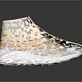 Modern High Top Shoes With Layered Beige And Light Brown Design And White Sole
