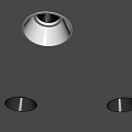Recessed Ceiling Downlights and Spotlights with Warm Illumination in Modern Interior