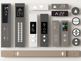 Elevator Button Elevator Switch Button Floor Display 3d model