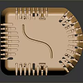 Elegant Golden Striped Household Item with Modern Curved Design for Home Use