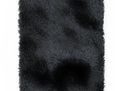 Modern Square Carpet Wool Fur Fluff Coarse 3d model