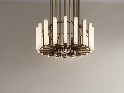 Modern Light Luxury Metal Chandelier Large Chandelier Room Chandelier 3d model