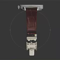 Classic Leather Strap Watch with Silver Dial and Metal Buckle for Men
